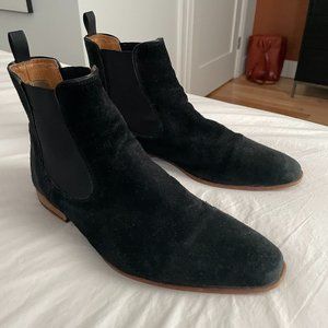 Black Suede Chelsea Boot